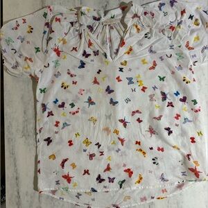 Sheridan French Linen Butterfly Print Women's Blouse